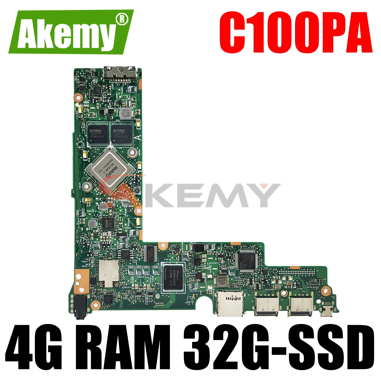 

C100PA Motherboard 4G RAM 32G SSD For Asus Chromebook Flip C100PA Laptop Motherboard C100PA Mainboard test OK