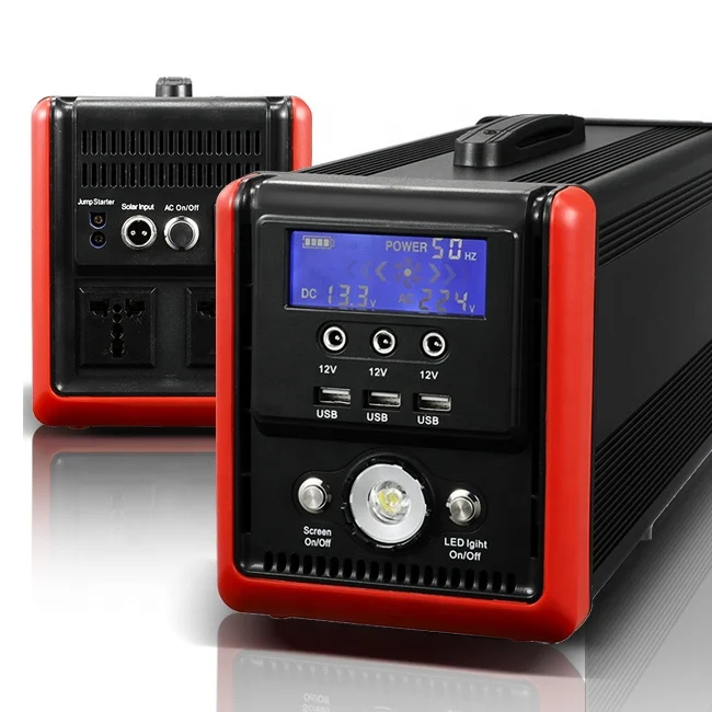 600W Solar Power Bank, Pure Sine Wave Solar Generator, Multifunctional Outdoor Camping Emergency Portable Power Station