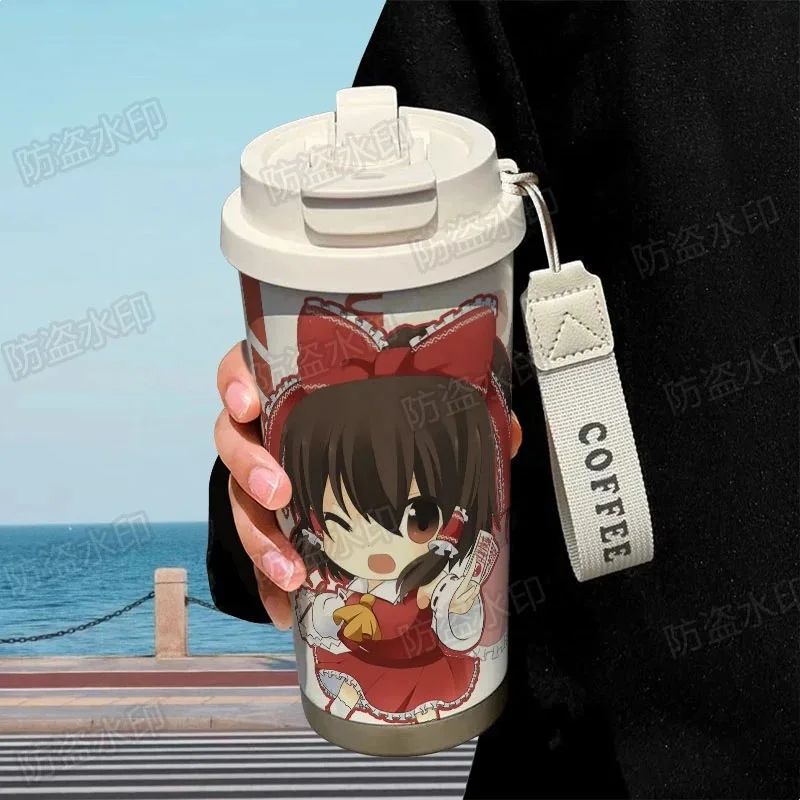 الشرقية مشروع تأثيري كوب معزول 316 الفولاذ المقاوم للصدأ القش المحمولة سيارة فنجان القهوة Ins عالية الجمال لطيف