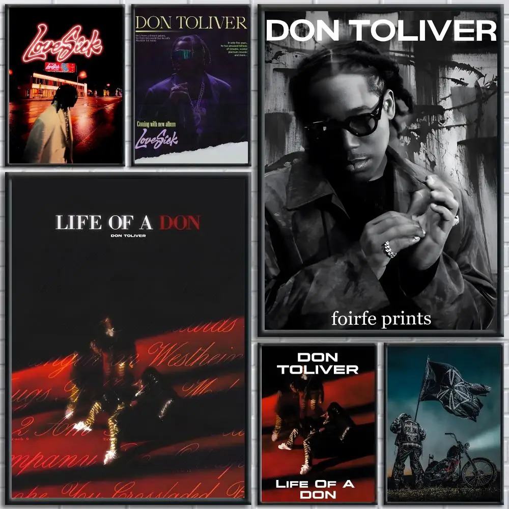 Rapper Music D-Don Toliver Poster Painting Prints Wall Art Picture Film Room Home Bar Cafe Decor Home  Mural