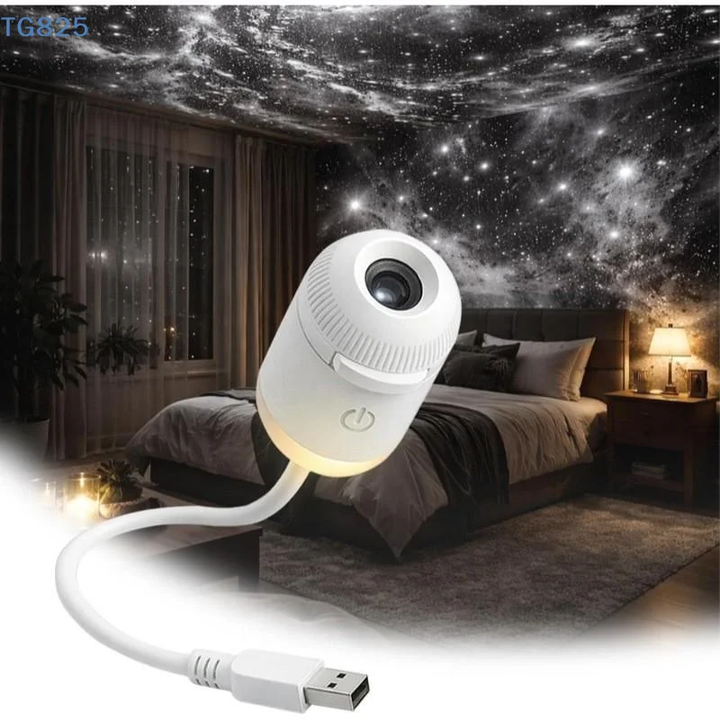 【AN】【SA】Mini Galaxy Star Projector Night Light Home Background Atmosphere Light Bedroom Car Decoration Children's Gift