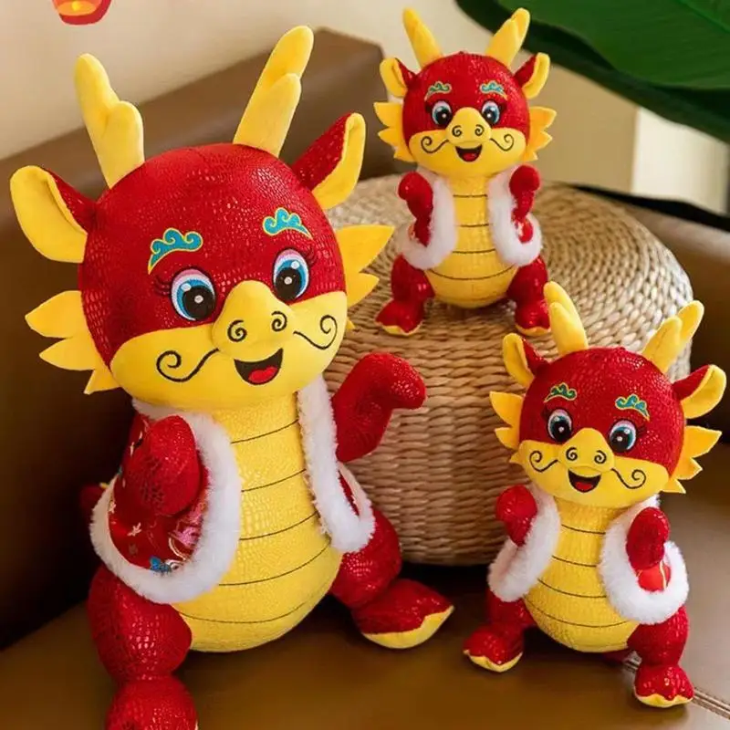 Chinese Dragon Plush Doll Stuffed Animal Plush Toys Zodiac Plush Toy Year Of The Dragon Chinese Dragon Plush Toys For Kids Decor