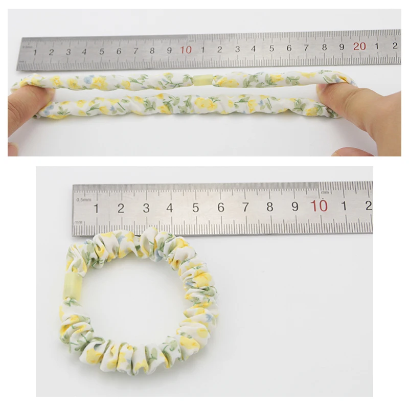 3pcs Spring Summer Floral Hair Scrunchies Hair Rope for Women Girls Ponytail Holder Hair Ties Printing Hair Bands Accessories