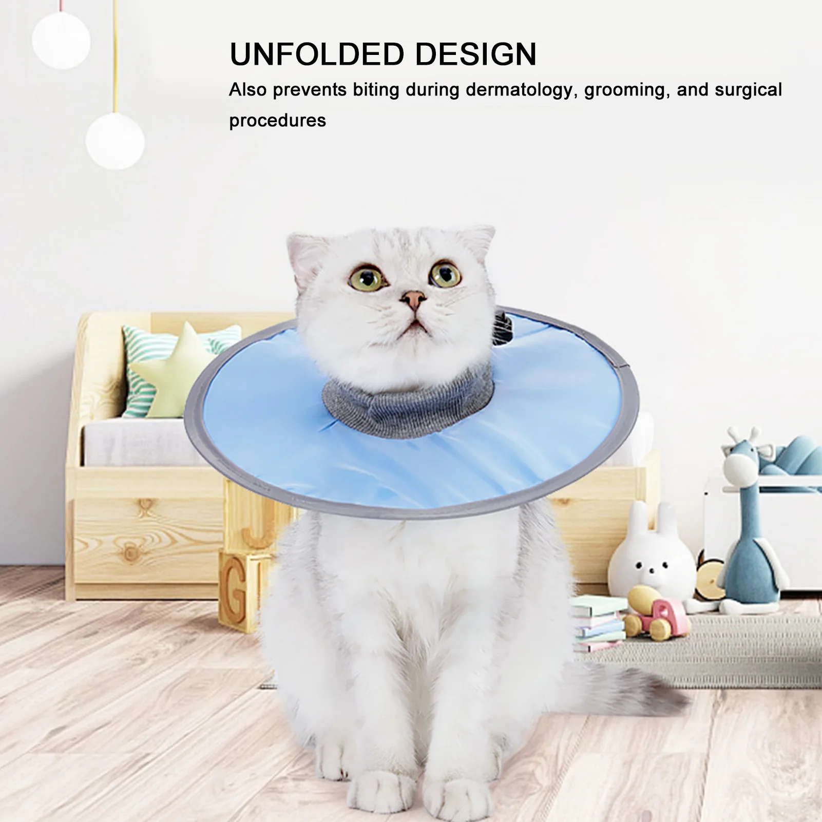 

Cat Recovery Collar Waterproof Adjustable Prevent Licking Protective Pet Elizabeth Collar For Post Surgery