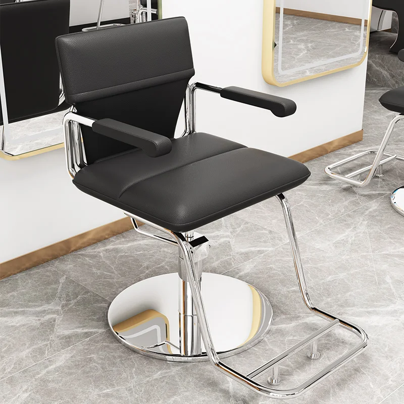 Barbershop Hair Salon Barber Chairs High-end Simple Perm Hair Dyeing Barber Chairs Ergonomic Salon Furniture Silla Barberia FYBC