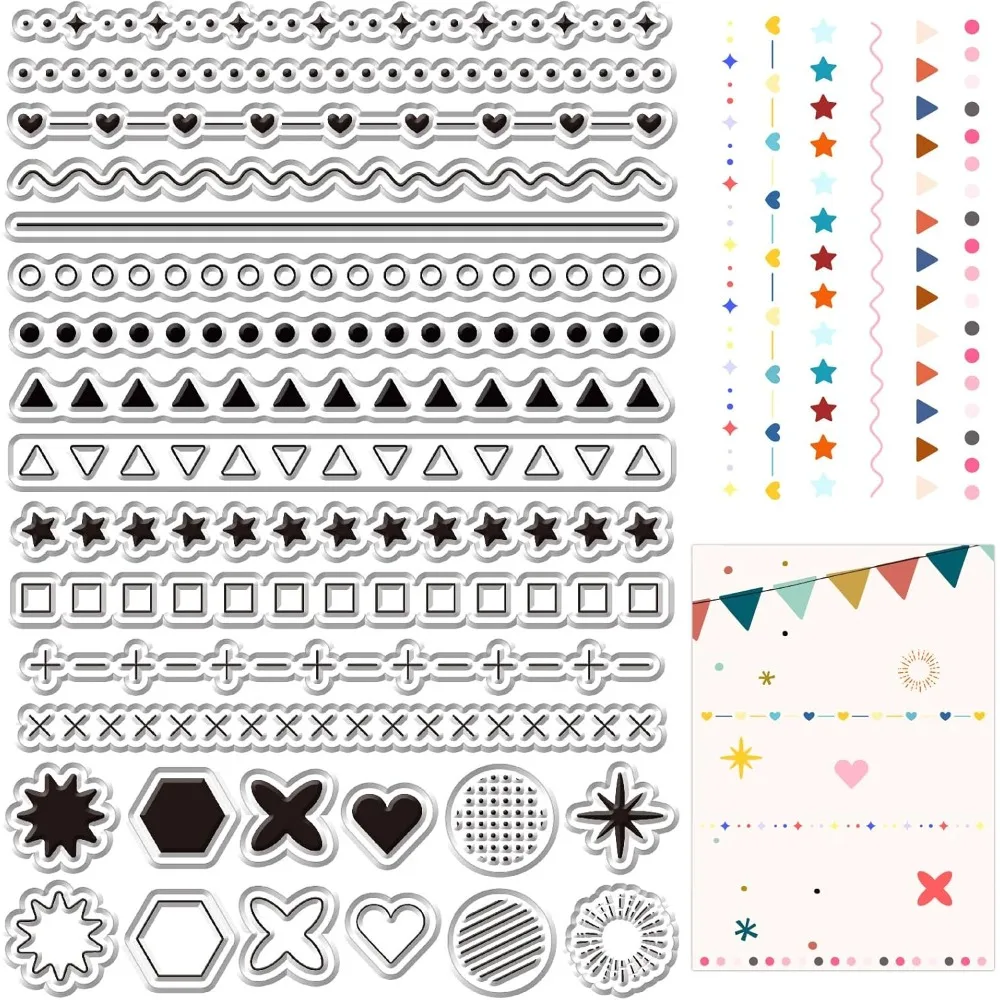 Kunststoffstempel für DIY-Scrapbooking, Fotoalbum, dekorative Kartenherstellung, Stempelbögen, Symbol, 160 x 110 mm