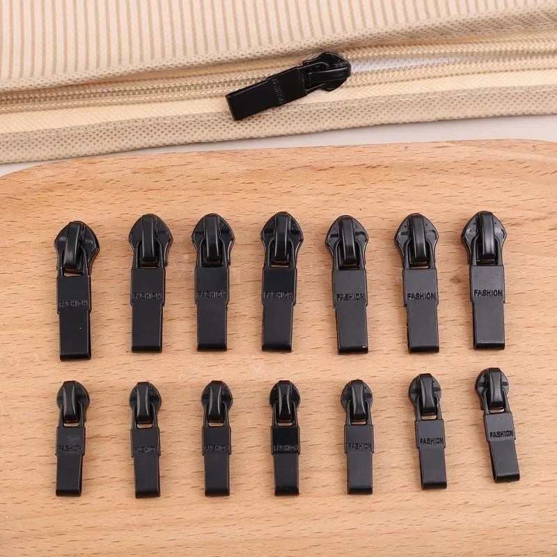 5/20Pcs Zinc Alloy Zipper Head Waterproof Black for Tape Bag Wallet Zip Pull Clothes Repair Kit DIY Sewing Garment Accessories