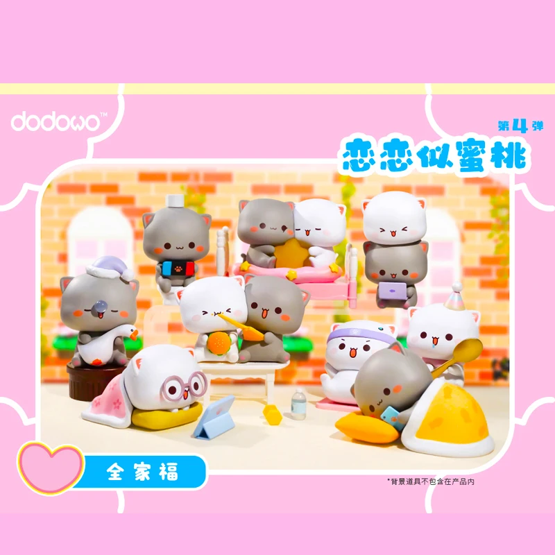 Mitao Cat Love Is Like A Peach Series Blind Box Toys Mystery Box Mistery Caixa Action Figure Surpresa Cute Model Birthday Gift