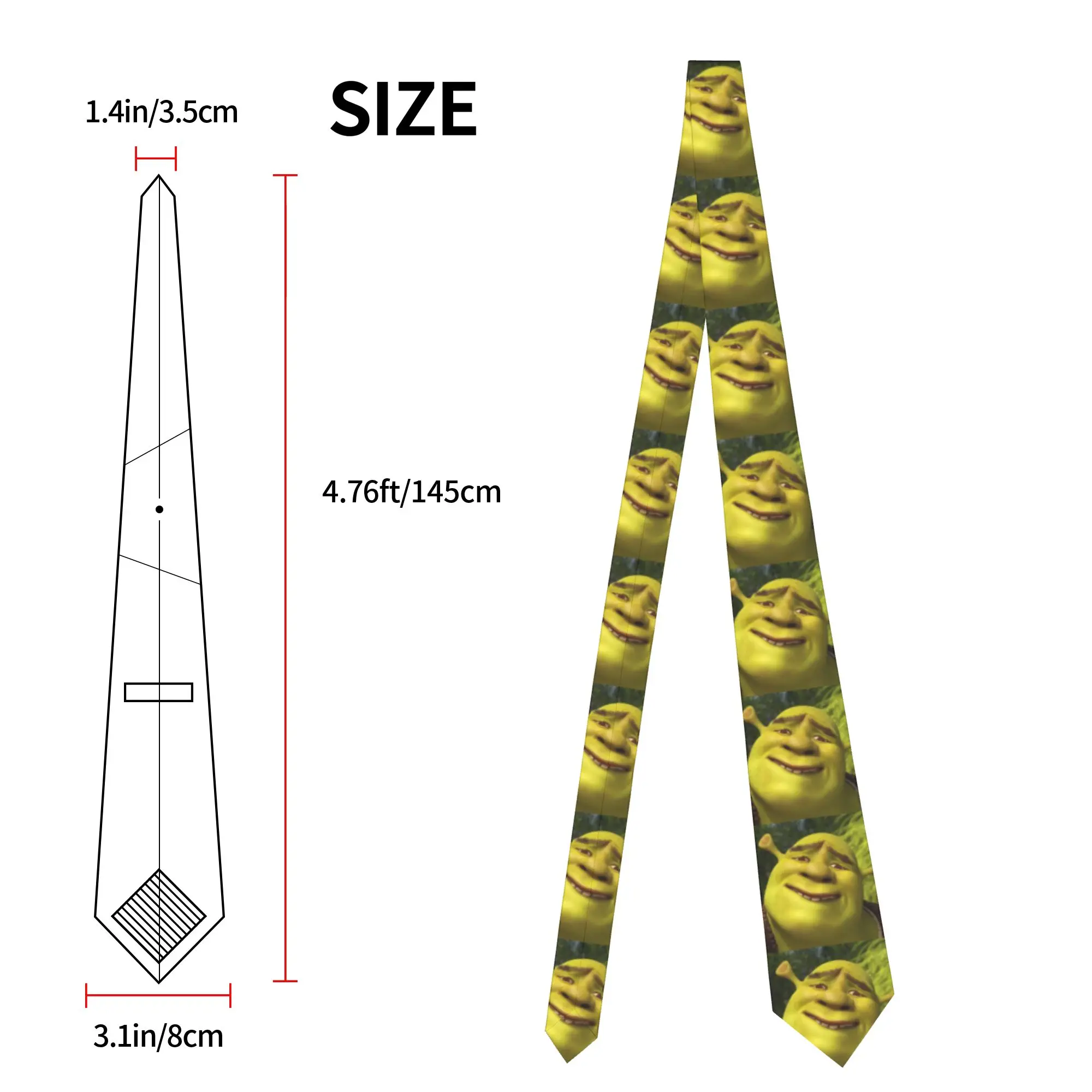 Shreks Memes Anime Neckties Me - Skinny Tie Men avis et prix