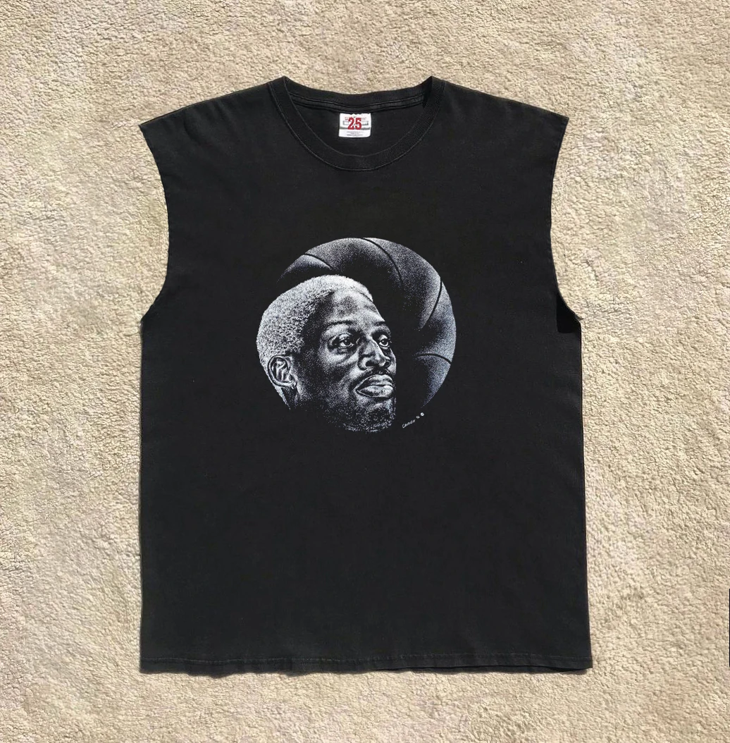 You Have Disease Studio Baskeall Sle Rodman Youth ex Retro Oldschool Svel T-irt round Ne Cotton Polyester B...