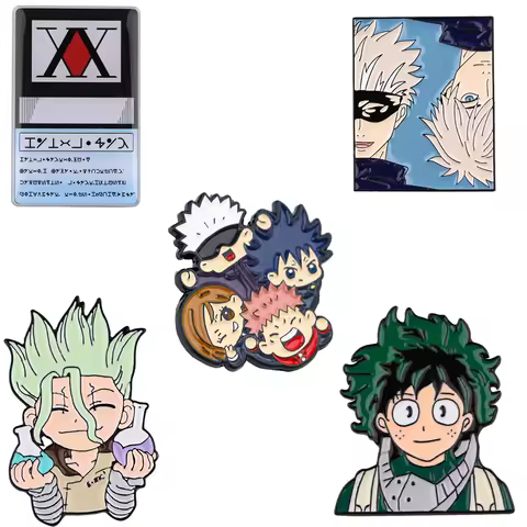 Cool Character Enamelled Pins Funny Anime Brooches Clothes Backpack Lapel Badges Fashion Jewelry Accessories Festival Gifts