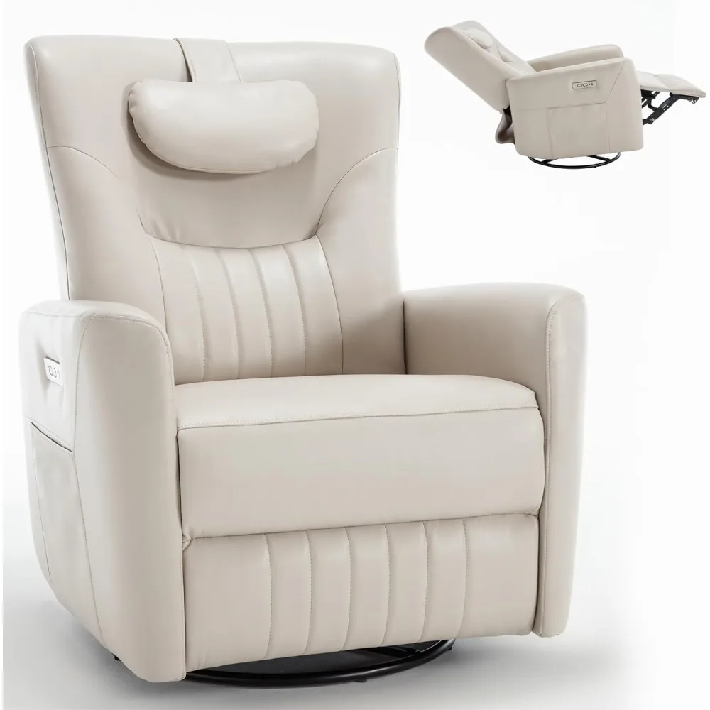 

Recliner Chair 270° Swivel Recliner with Headrest or Lumbar Support Recliner Chair