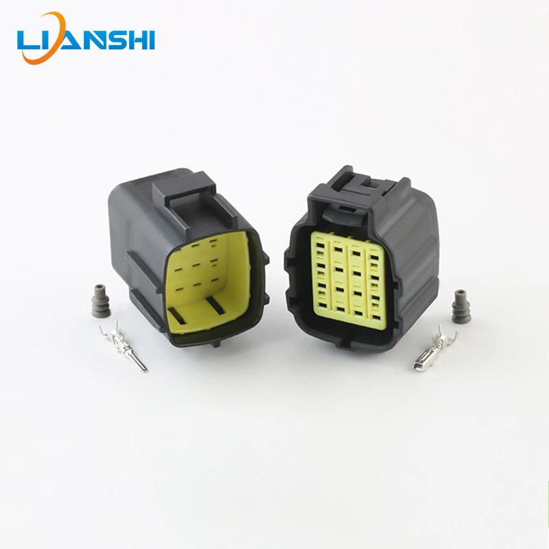 368047-1/368050-1 Car reversing radar waterproof connector 16 holes connecting plug rubber shell sheath with terminal