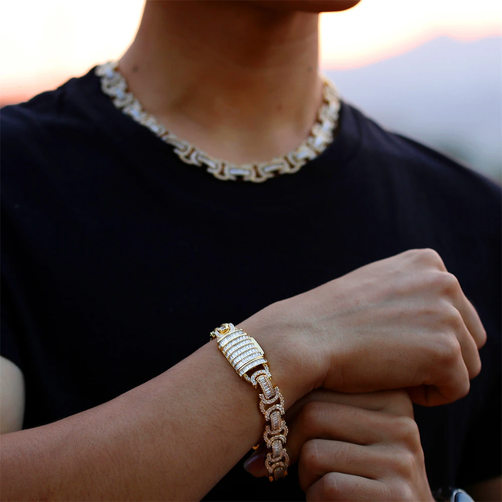 

10MM Hip Hop Iced Out AAAAA Cubic Zirconia Bracelet For Men Women Luxury Party Wedding Bracelet Fashion Jewelry Birthday Gift