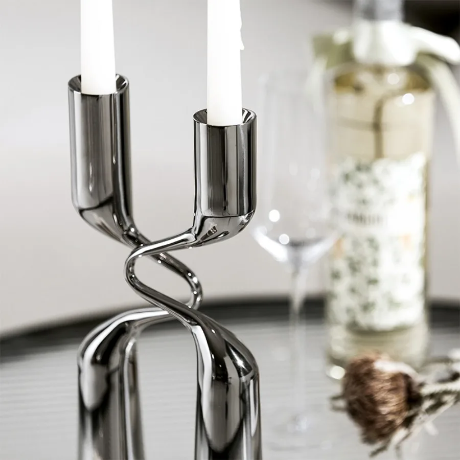 Metal Candle Holder Birthday Wedding Tealight Vertical Stand Candle Holder Unique Decor Table Romantic Silver Velas Room Decor