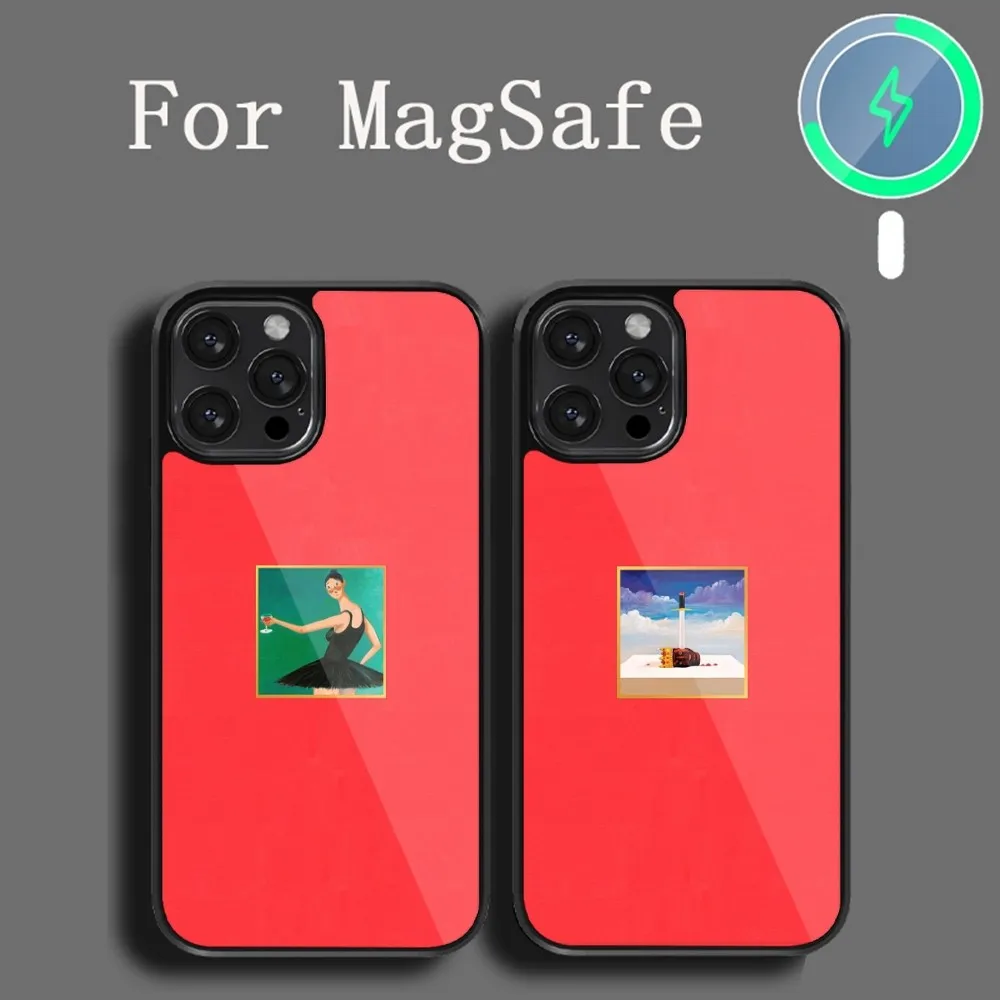 My Beautiful Dark Twisted Fantasy Ye Phone Case For iPhone 14 13 12 11 15 Pro Max Plus Magsafe Magnetic Cover