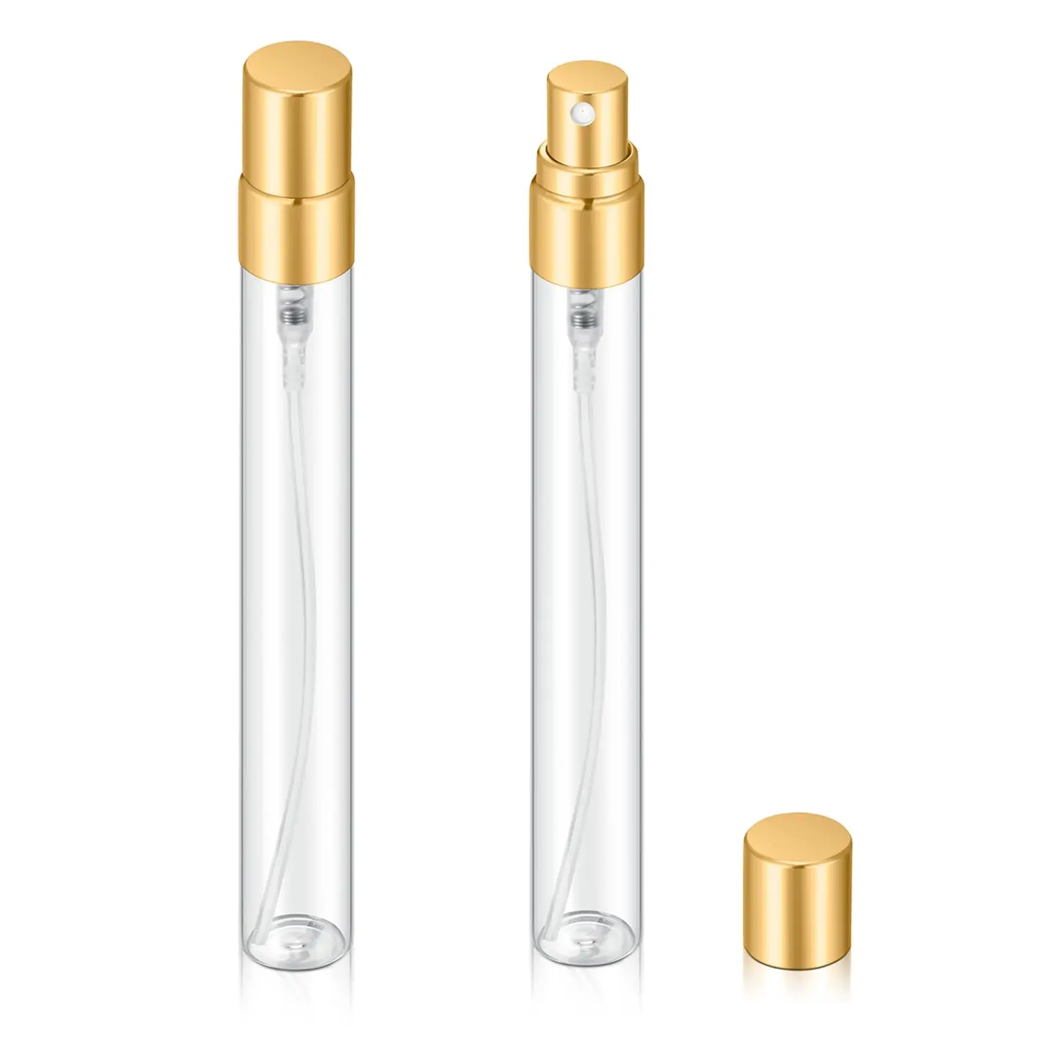 20pcs 10ml Transparent Glass Spray Bottles, Refillable Travel Perfume Sample Bottles, Cosmetic Perfume Containers