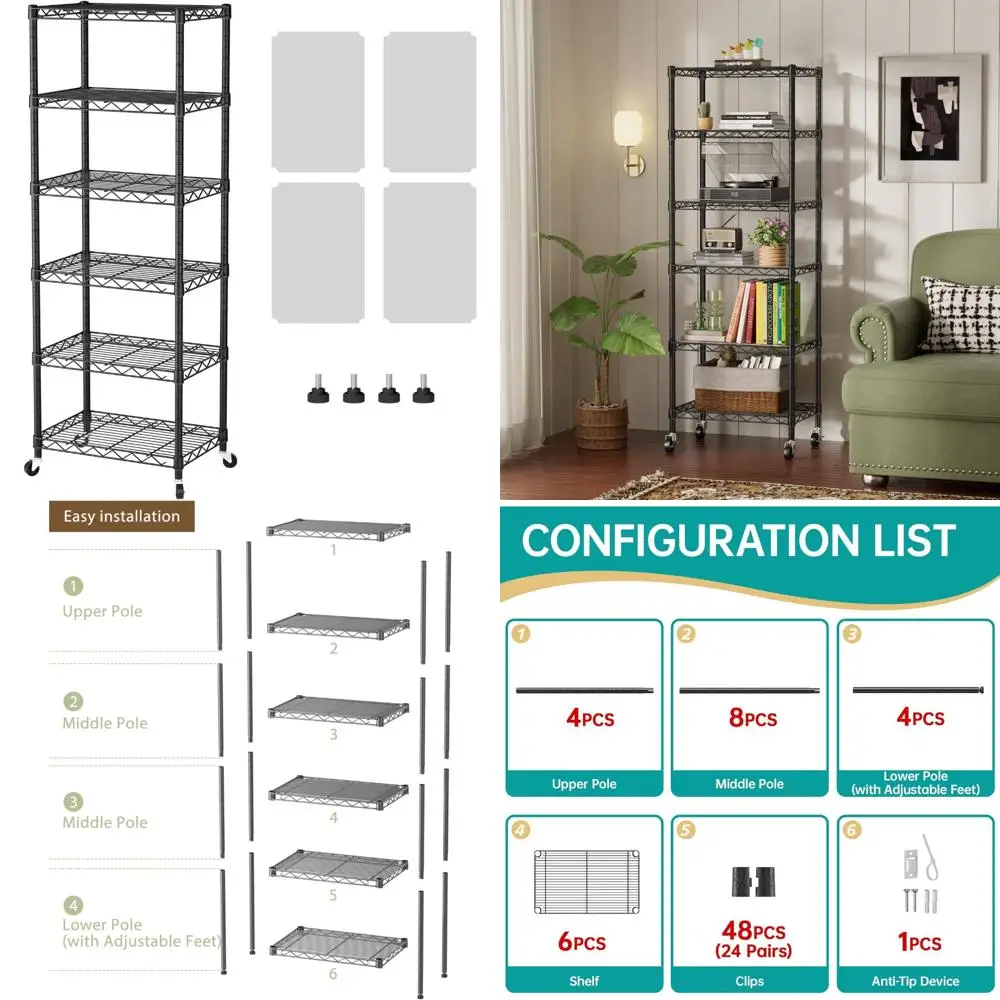 

SINGAYE 6-полкачные проволочные полки для хранения шкафа органайзеры для ванной комнаты металлическая кладовая кухня небольшой гаражный стеллаж для прачечной Org