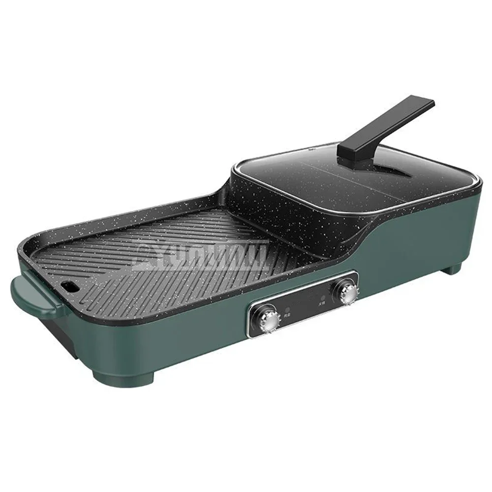 

2 In 1 Barbecue Hot Pot Household Smokeless BBQ Grill With Double Cooking Pans Multifunctional BBQ Machine