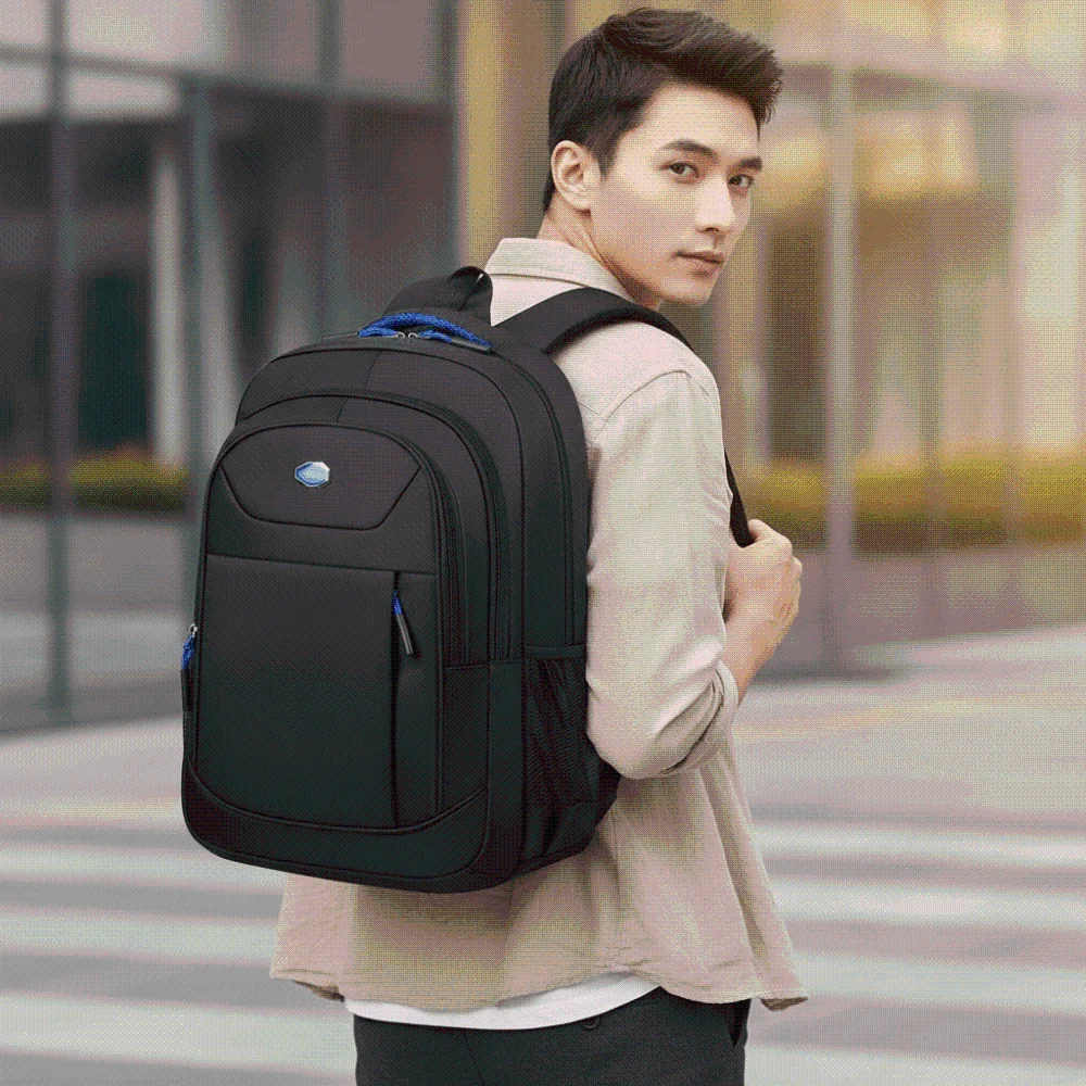 Nylon Students Daypack Scratch Prevention Anti-splash Water Large Capacity School Bag Polyester Fixed Webbing Laptop Backpack