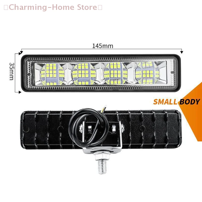【M】1PC 72W Car Work Light LED Bar 4x4 24 LED Worklight Bar Offroad SUV ATV Tractor Boat Trucks Excavator 12-60V Led Combo Beam