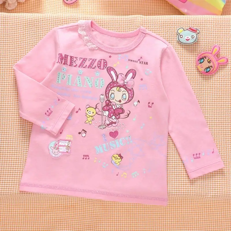 

2025 Japanese Sweet Crop Tops Bunny Cat Concert Cartoon Print Harajuku Lolita T-shirts Women Y2k Aesthetic Slim Tee Fairy Grunge
