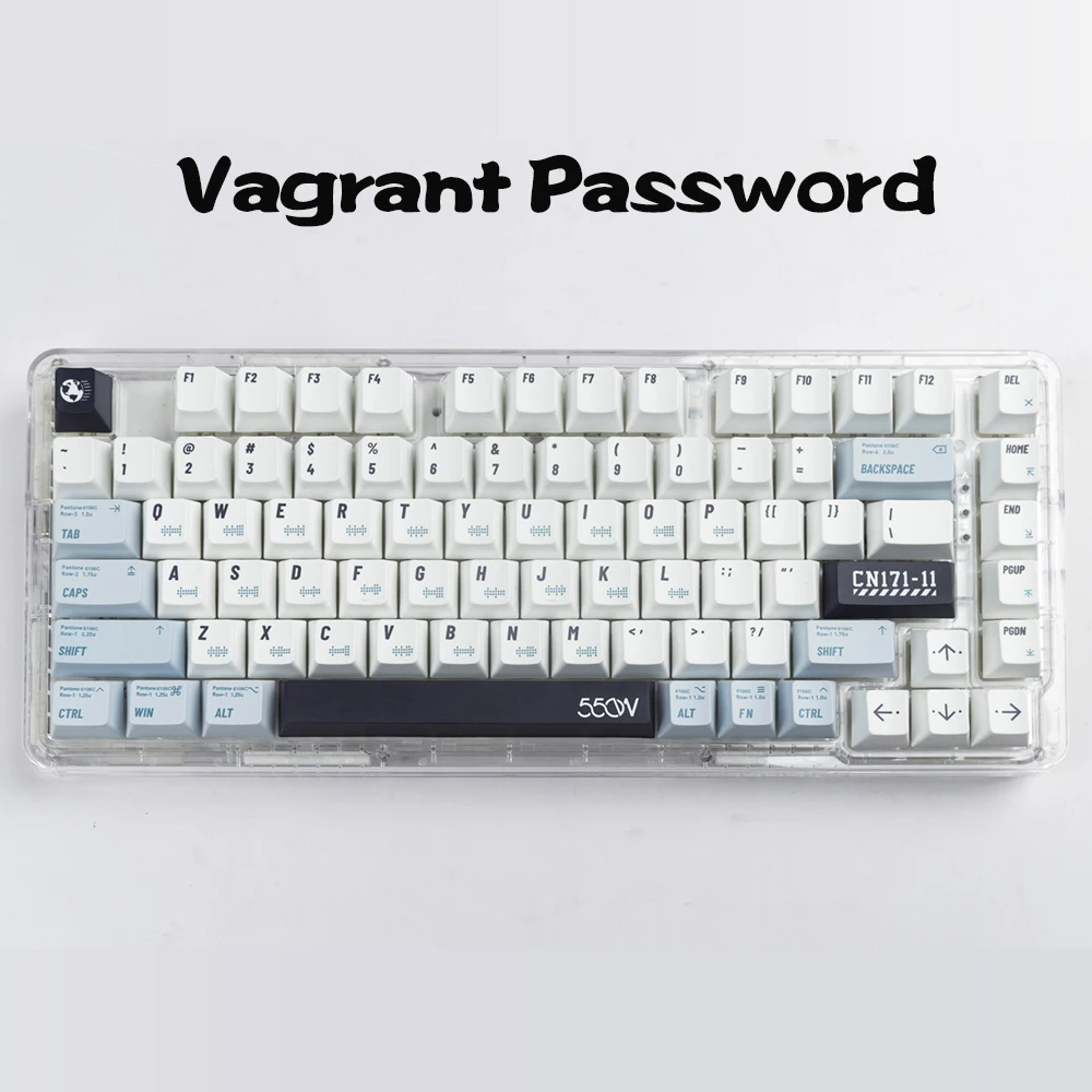 

[In stock] Vagrant Password Keycaps Dye-Sub Cherry profile 140 Keys PBT Material