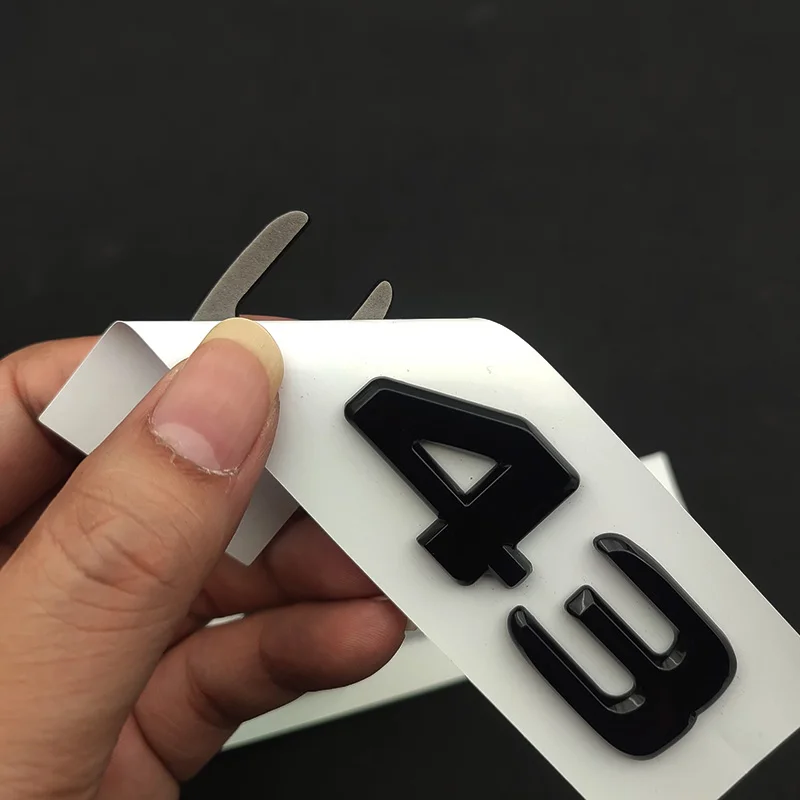 3d ABS Chrome Black C 43 Logo C43 Emblem Letters Car Rear Trunk Badge for W203 W204 W205 C43 Sticker Accessories