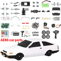 AE86 A86 1/18 RC car spare parts Propeller shaft arm  Front bar tire battery remote controller circuit board sticker motor