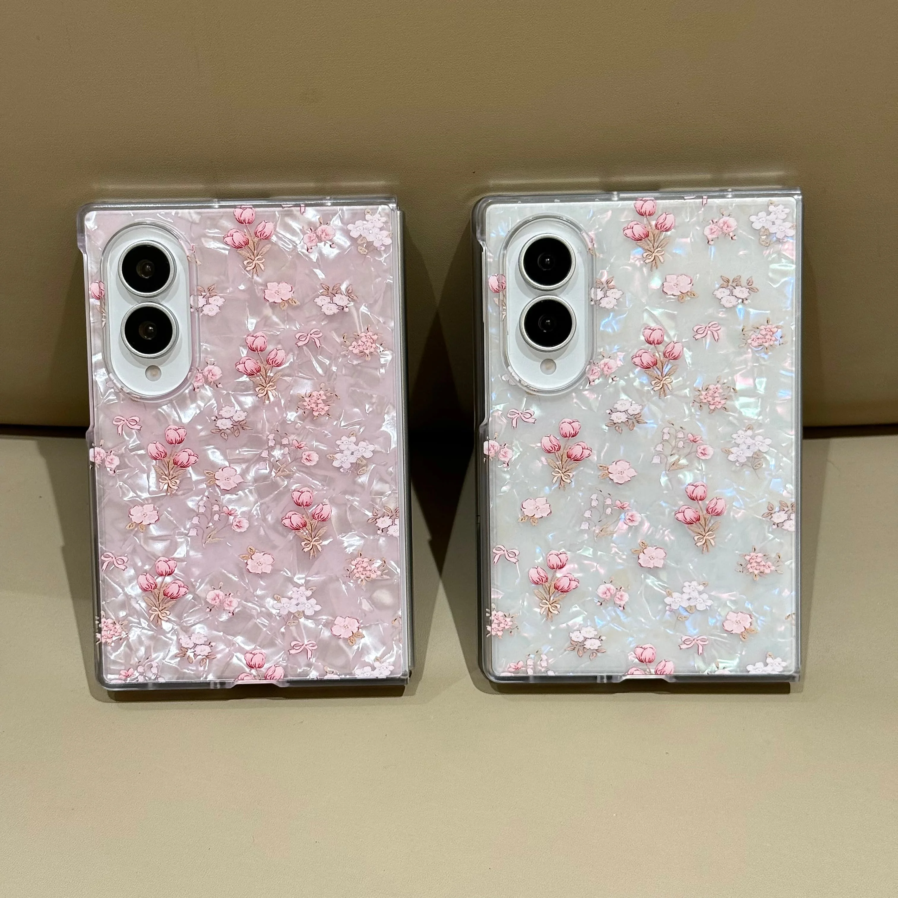For Samsung Galaxy Z Fold 8 Ultra ZFold8 Wide ZFold8 Wide 7 6 5 4 3 Case Korean Tulip Bead Wrist Shockproof Protective Cover