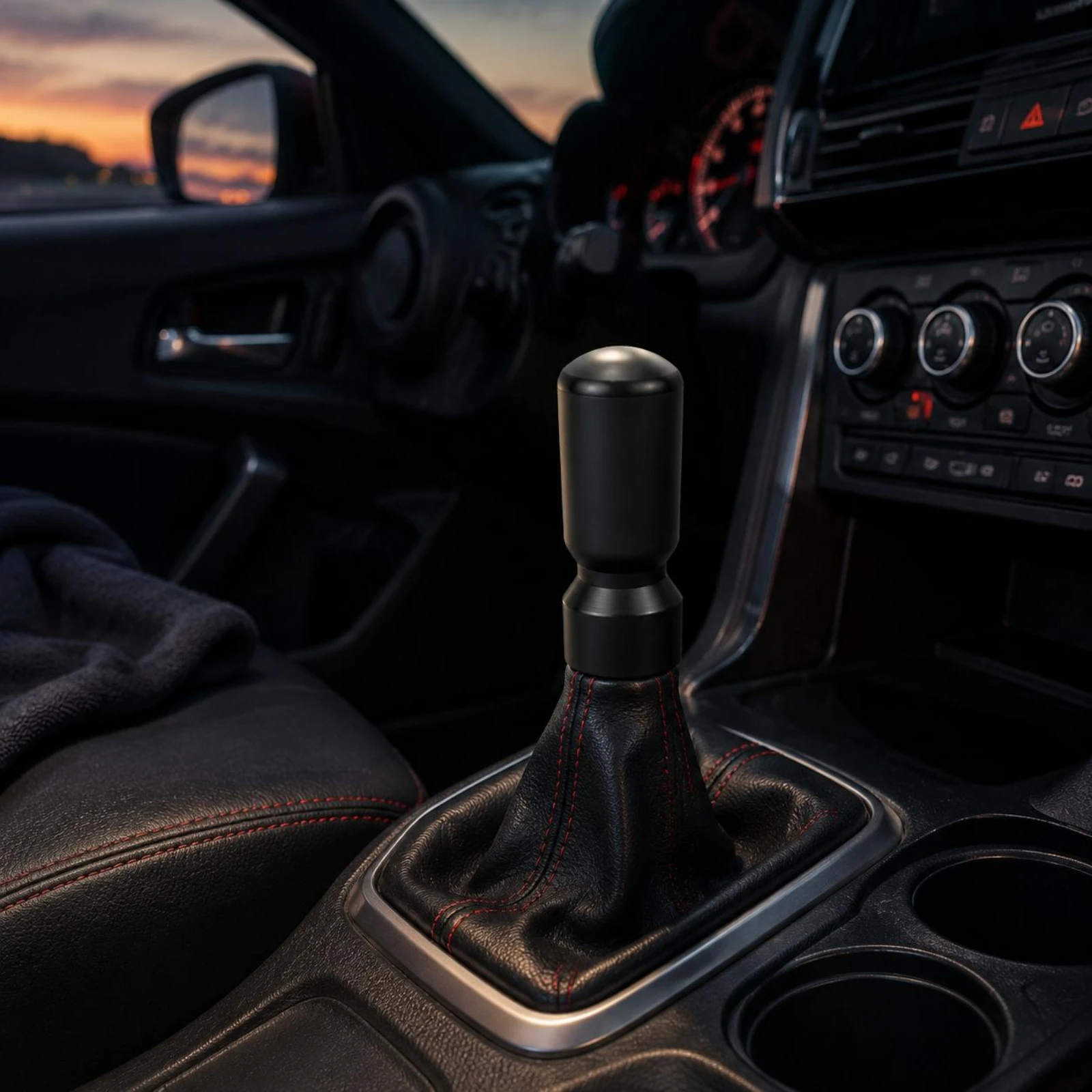 Gear Gear Selector Knob Knob M12xP1.25 Thread Cylindrical Gear Selector Knob Knob Round Ball Shifter Polished Vehicle Accessory
