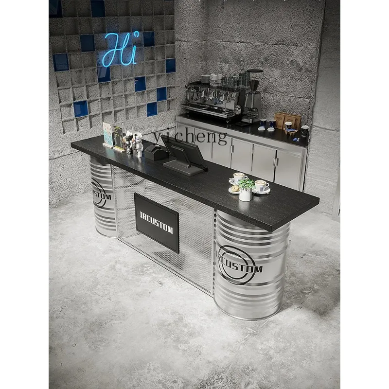 Stile Industriale, Pagina di Checkout, Kart Bar, Barbecue, Minimarket, Officina di Riparazione Auto, Bancone per Fusti di Olio, Banco Accoglienza D26