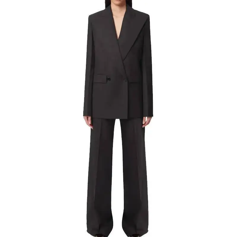 

Новый женский блейзер в полоску, модное пальто с отложным воротником и длинными рукавами