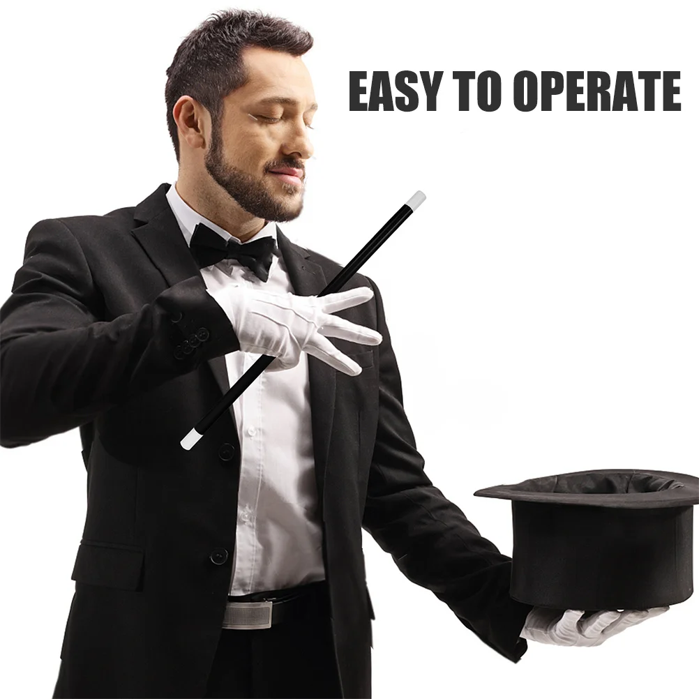 4Pcs Professional Lightweight ABS Plastic Black and White Stage Show Stick Portable Performance Prop Party Favor