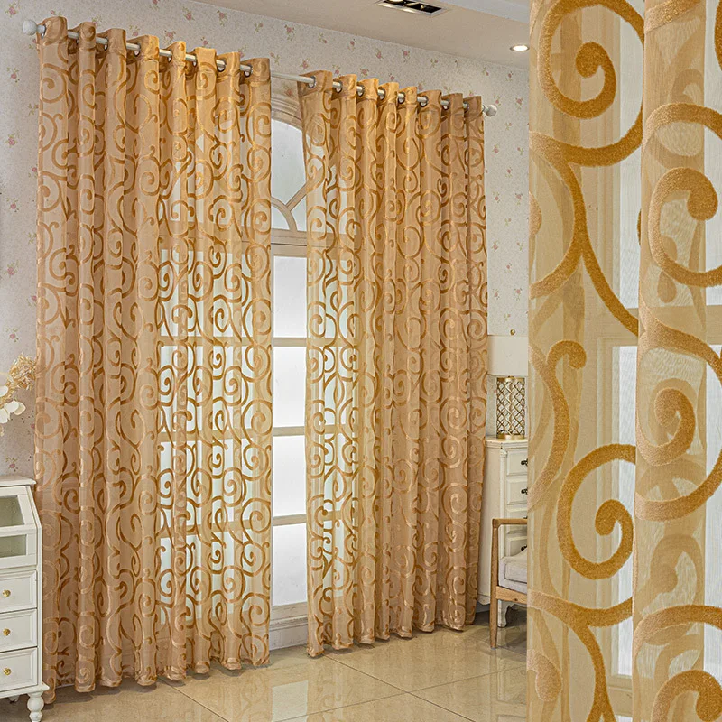 Jacquard Transparent Curtains - Simple and Fashionable for Living Room, Bedroom and Dining Room - Ready-made Curtains