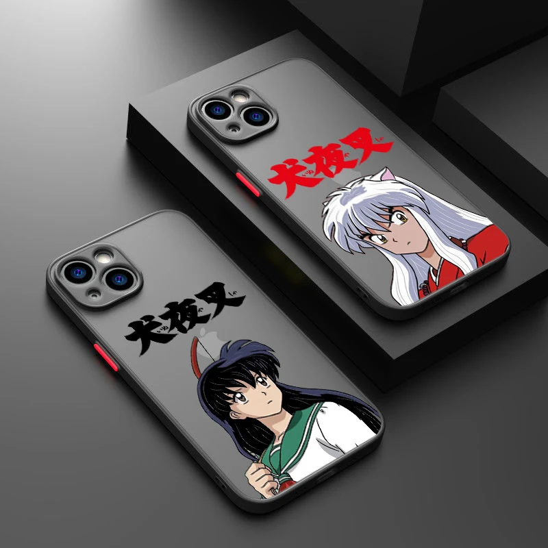 Inuyasha Sesshoumaru For Apple iPhone 15 14 13 12 Mini 11 XS XR X 8 7 Pro Max Plus TPU Frosted Translucent Phone Case