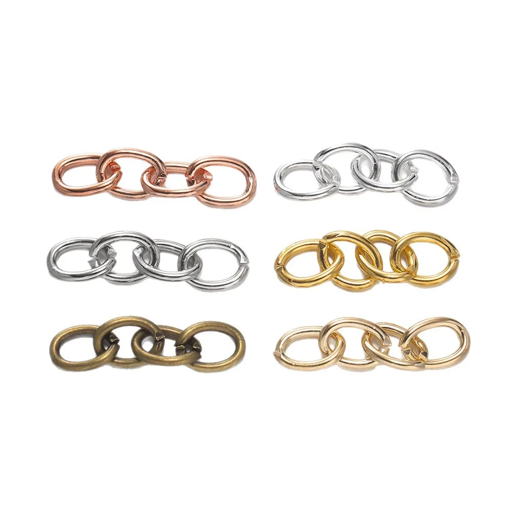 

100 шт., металлический железный разъем для цепи, ожерелье, браслет, удлинитель цепи, хвост для брелка, кулон, сделай сам, фурнитура для изготовления ювелирных изделий