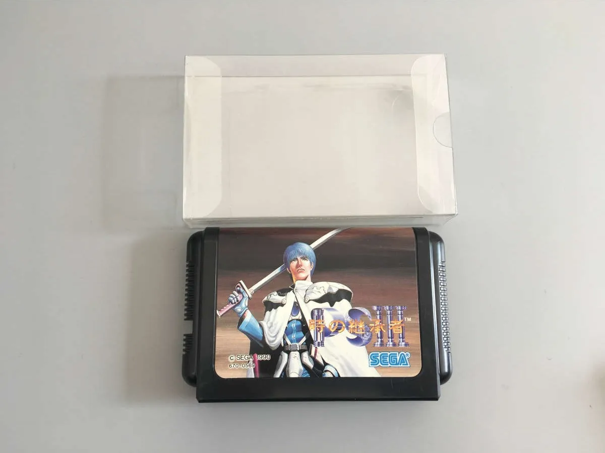 5 Box Protectors For Sega MD Cartridge Video Game Clear Cases Sleeves Display Boxes