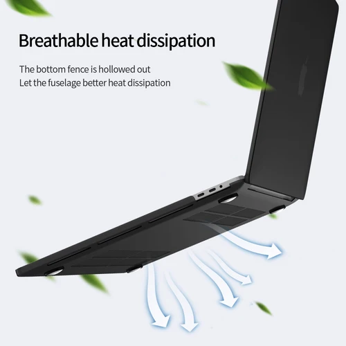 Imagen 2 del producto Nueva funda negra mate para ordenador portátil para Macbook M1 M2 M3 M4 Air Pro13 14 15,3 16 pulgadas A2941A2681 2020 2023 2025 Chip A2179A2337A2338