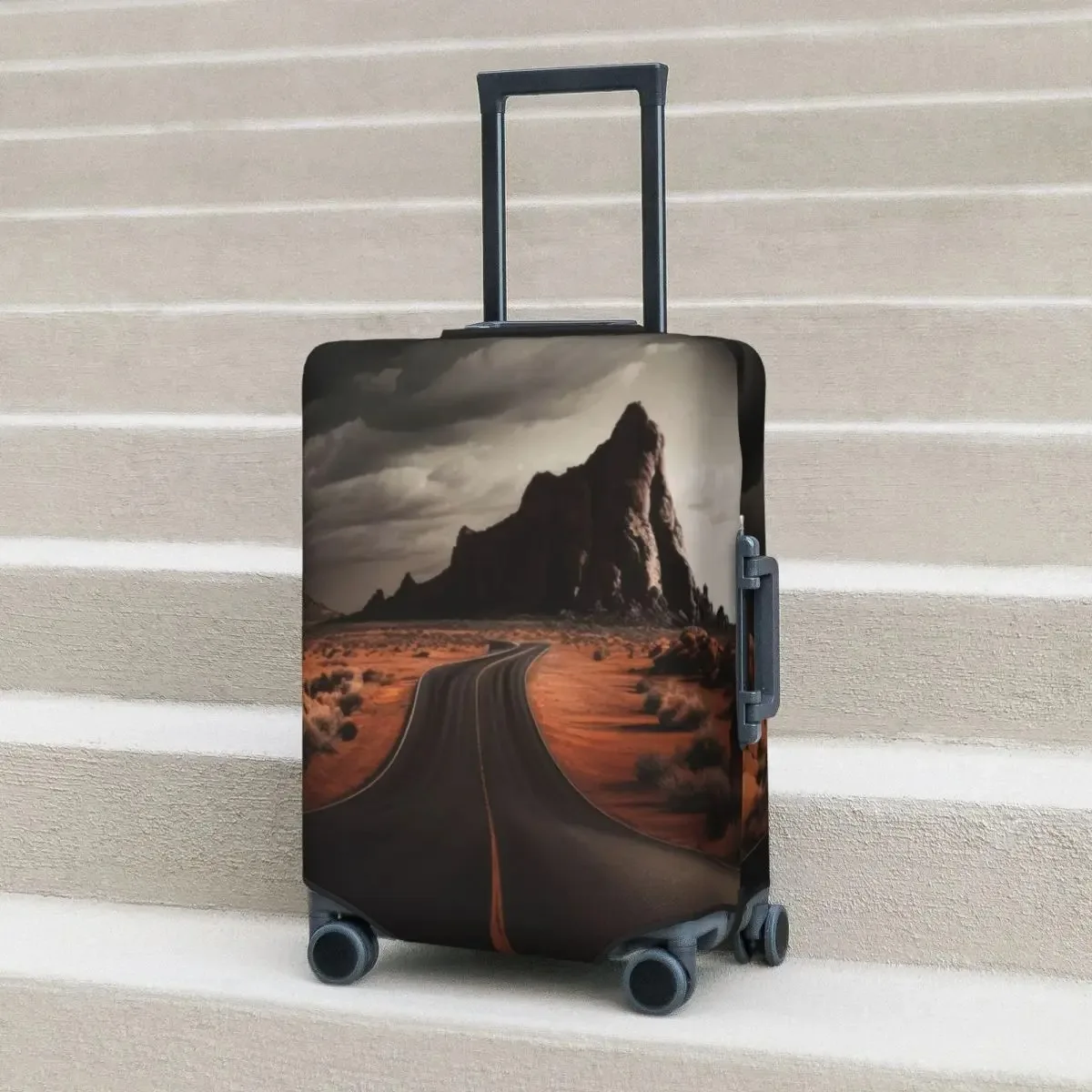 The Road Photographic Suitcase Cover Beautiful View journey Vacation Cruise Trip Strectch Luggage Case Protector