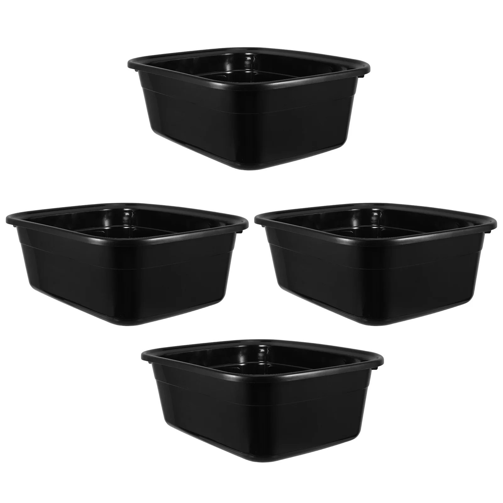

4pcs Plastic Wash Basin Set Large Capacity Lightweight Rectangle For Face Laundry Foot Hair Washing Portable Home Travel