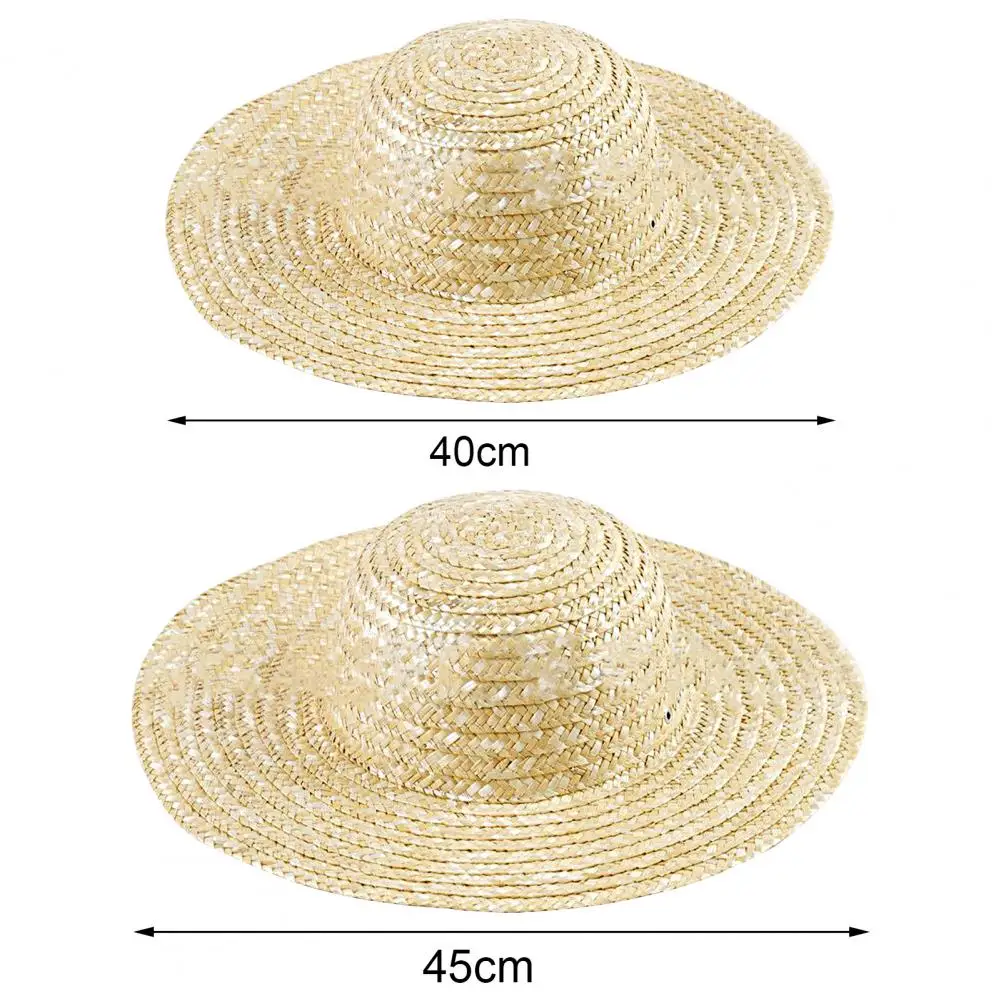 Straw Hat Breathable Big-brimmed Convenient Anti-UV Sunproof Sunshade Hat for Fishing