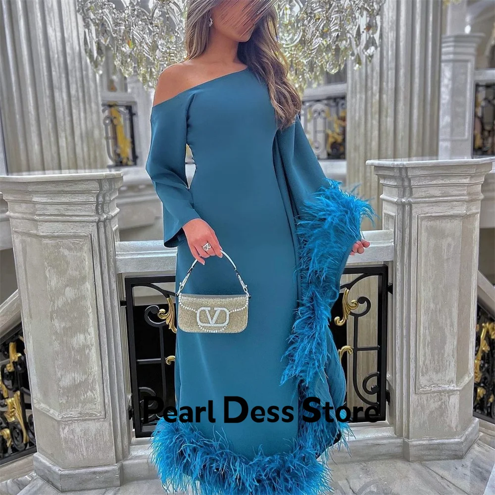 Feather Simple and Elegant Formal Dress Es Fish Tail Satin Formal Occasion Dresses on Offer Evening Clearance Prom Dresses 2024