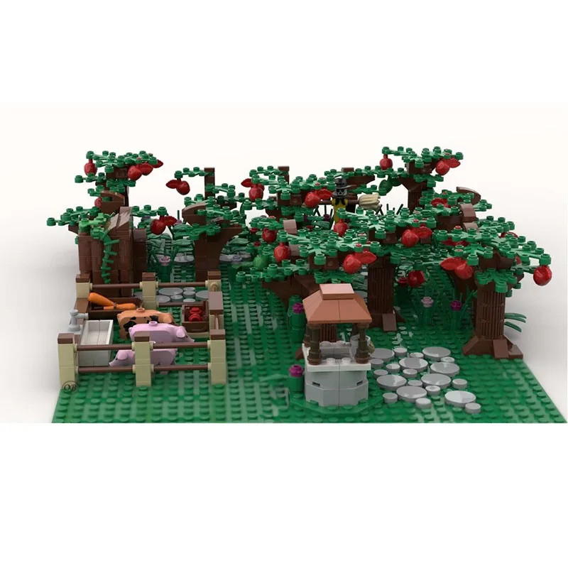 مزرعة نموذج Moc قوالب بناء وحدات المقصورة السرية/نموذج المختبر التكنولوجيا كتل عيد الميلاد لتقوم بها بنفسك لعبة هدايا البناء #4