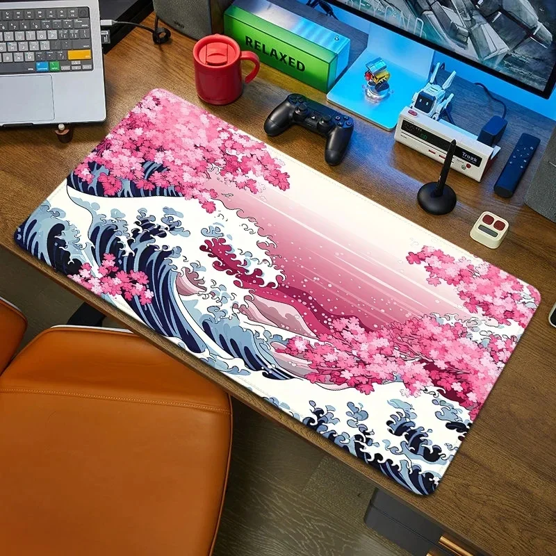 

1pc Cherry Blossom Desk Mat Pink Sakura Mousepad Cute Kawaii Aesthetic Japanese Peach Flower Tree Small Mouse Pad Gaming Deskmat