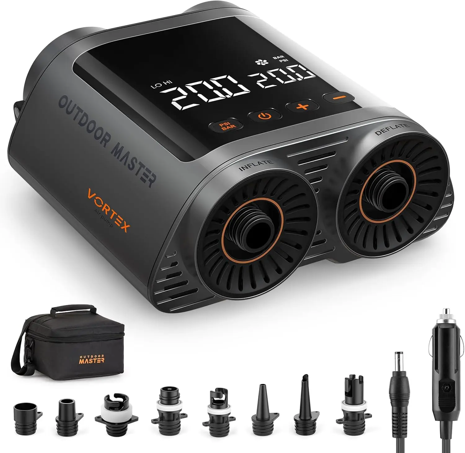 

Electric SUP Pump Portable 20PSI Inflator Deflator with Auto Off Cooling System for Paddle Boards Inflatables