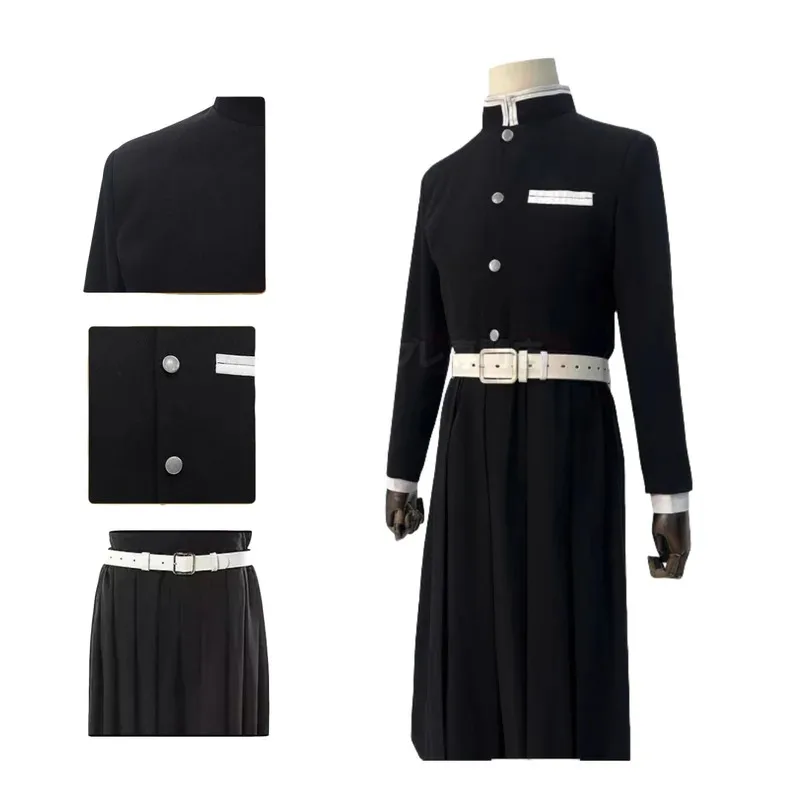 2025 11 أزياء أنيمي تانجيرو كامادو التأثيرية للرجال قناع شعر مستعار كيمونو عباءة موحدة لحفلات الهالوين قماش Demonias للبالغين