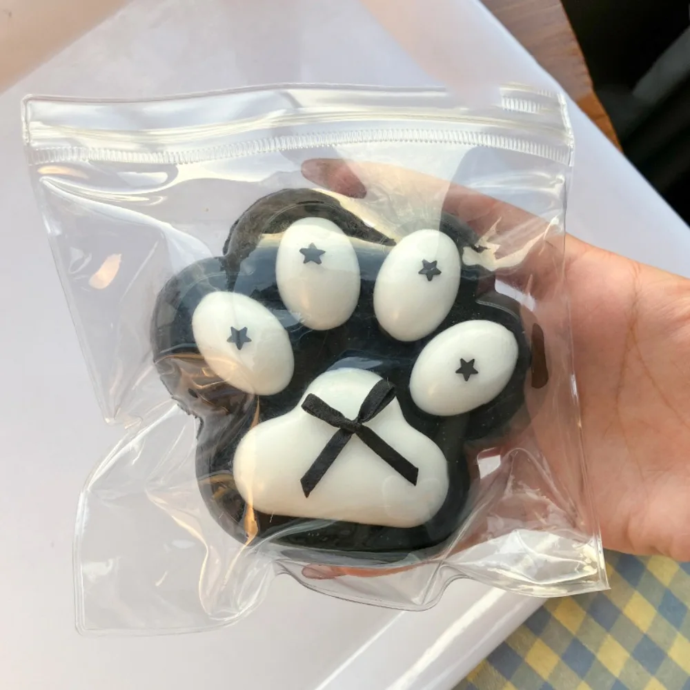 Leuke super grote kattenpoot knijp zacht kneden cartoon fidget handgemaakte kleurrijke kattenpoot knijpen lastige pop