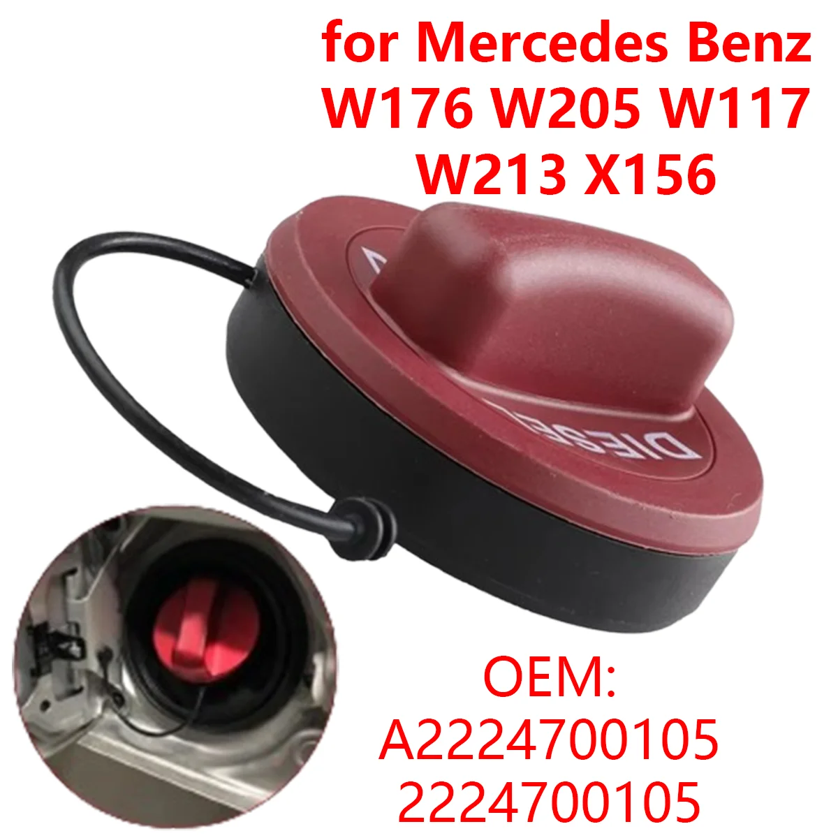 A2224700105 Diesel Fuel Tank Cap 2224700105 for Mercedes Benz W176 W205 W117 W213 X156 E-CLASS S-CLASS C-CLASS