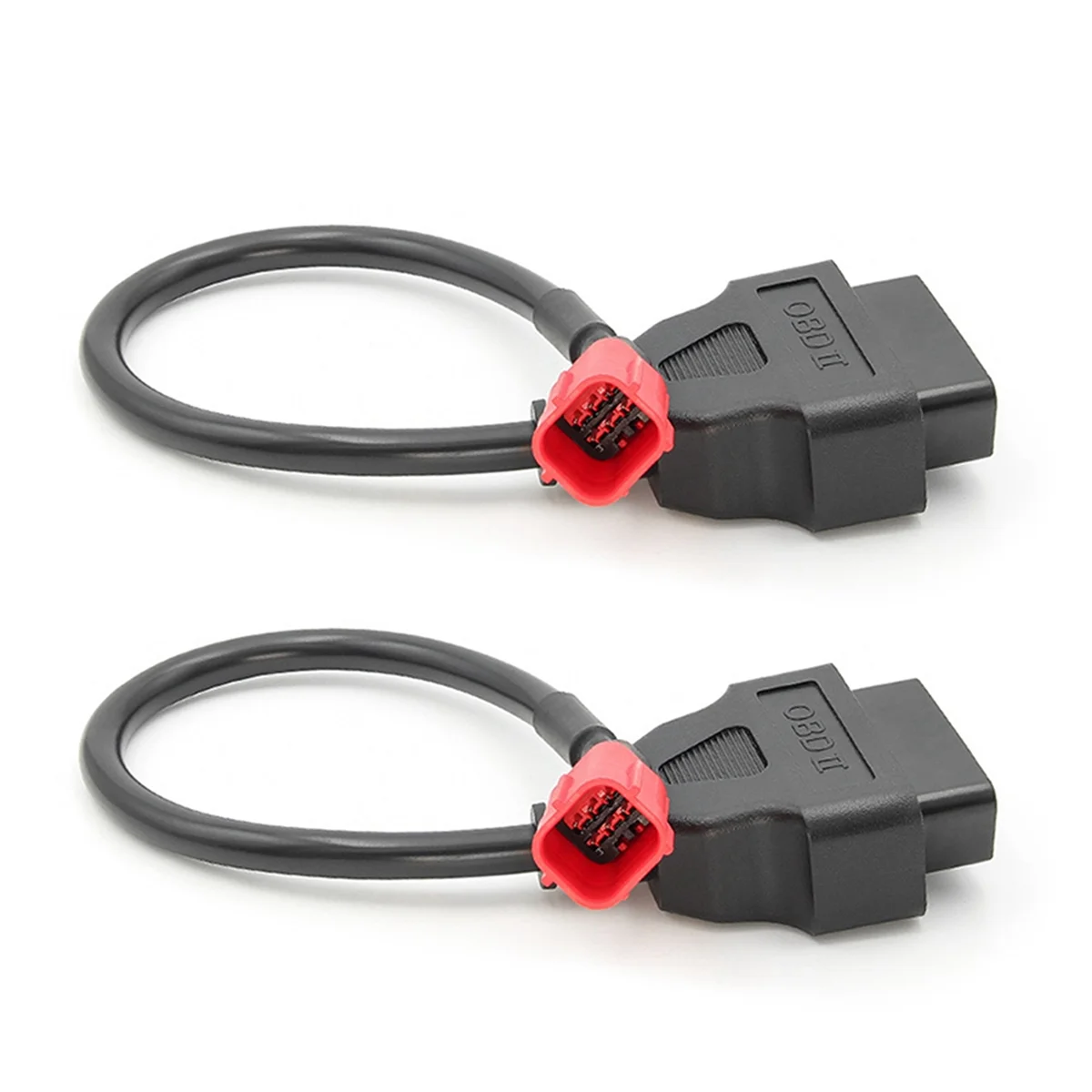 2PCS 6 to 16 Pin Motorcycle OBD Adaptors OBD2 Diagnostic Cable Extension Connectors for Honda Yamaha Suzuki BENELLI